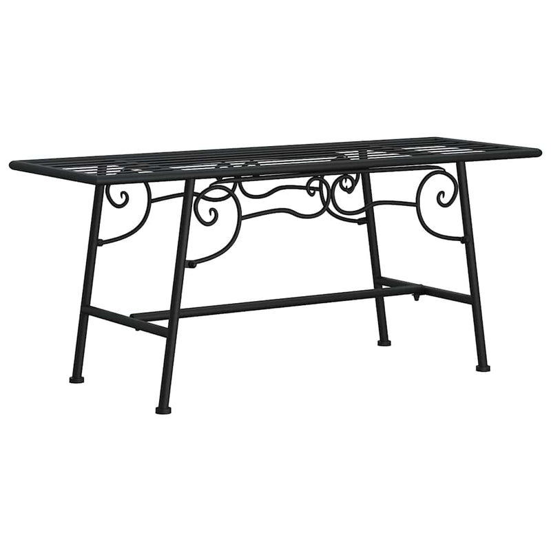 Bancă de copac, negru, 110 cm, oțel