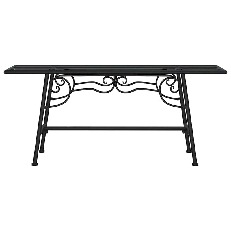 Bancă de copac, negru, 110 cm, oțel