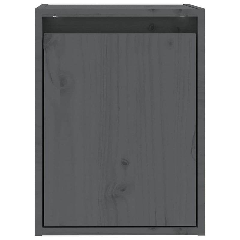 Dulapuri de perete 2 buc. gri, 30x30x40 cm, lemn masiv de pin
