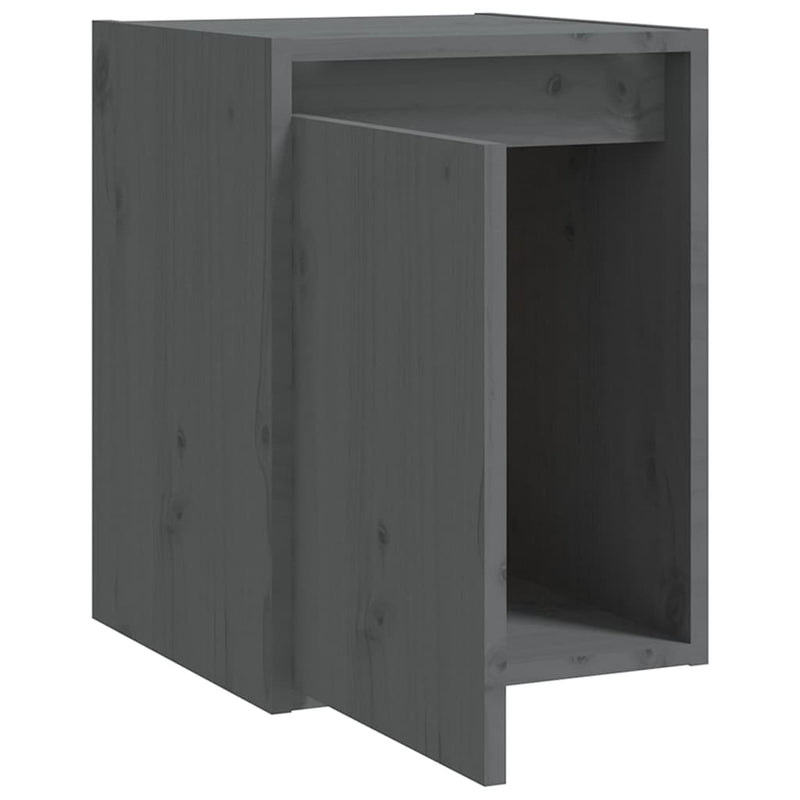 Dulapuri de perete 2 buc. gri, 30x30x40 cm, lemn masiv de pin