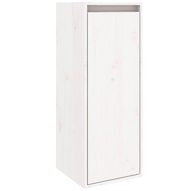 Dulapuri de perete, 2 buc., alb, 30x30x80 cm, lemn masiv de pin