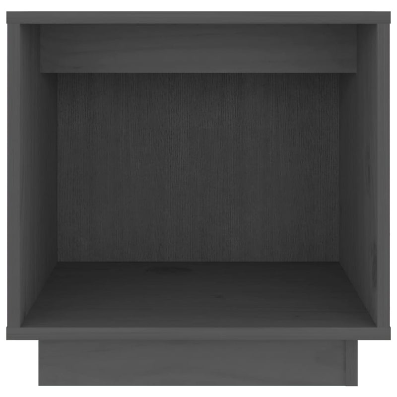 Noptiere, 2 buc., gri, 40x30x40 cm, lemn masiv de pin