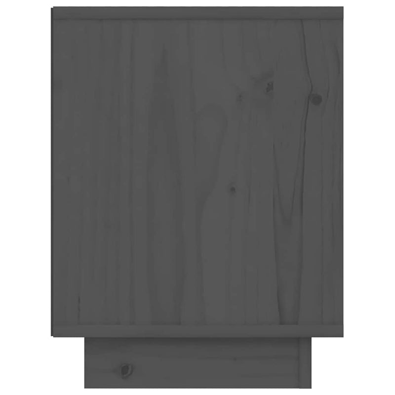 Noptiere, 2 buc., gri, 40x30x40 cm, lemn masiv de pin