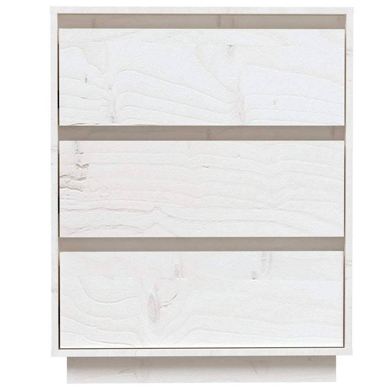 Dulap, alb, 60x34x75 cm, lemn masiv de pin