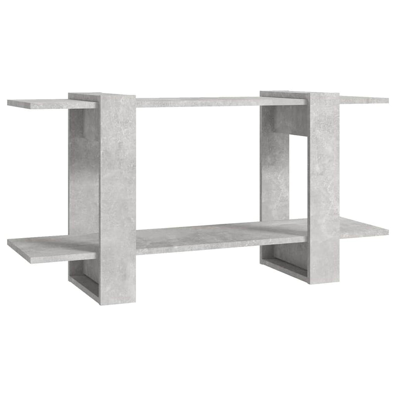 Bibliotecă, gri beton, 100x30x51 cm, lemn compozit