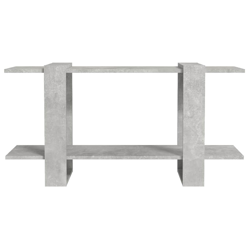 Bibliotecă, gri beton, 100x30x51 cm, lemn compozit