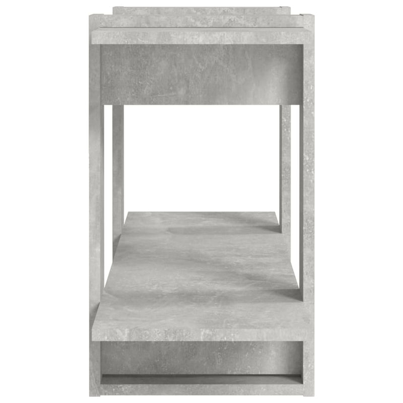 Bibliotecă, gri beton, 100x30x51 cm, lemn compozit