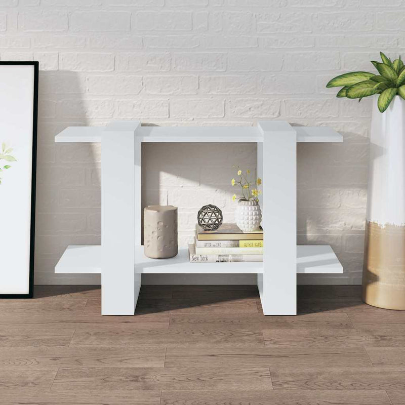 Bibliotecă/Separator cameră, alb, 80x30x51 cm