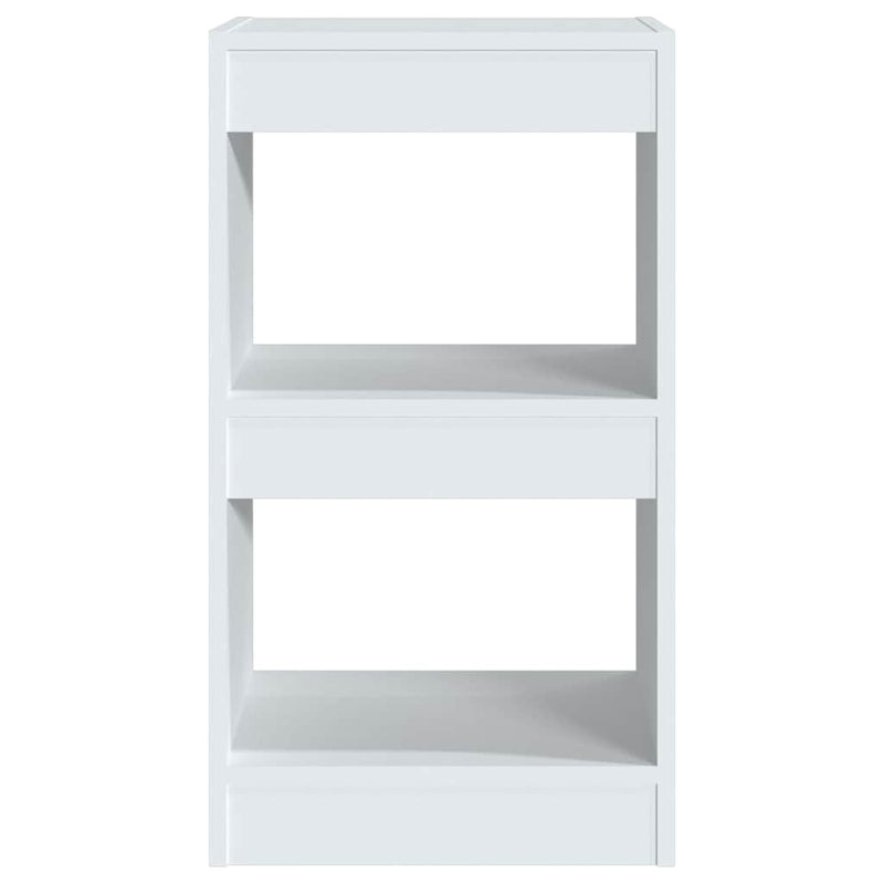 Bibliotecă/Separator cameră, alb, 40x30x72 cm