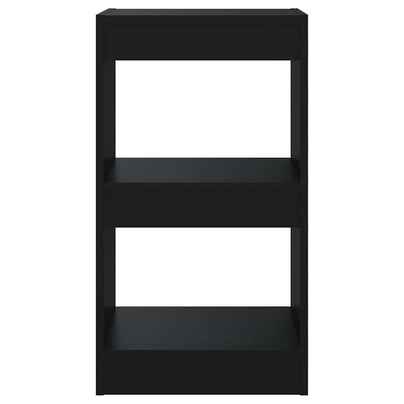 Bibliotecă/Separator cameră, negru, 40x30x72 cm