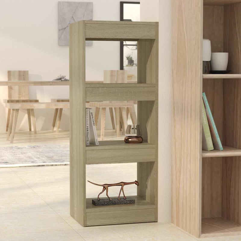 Bibliotecă/Separator cameră, stejar sonoma, 40x30x103 cm, PAL