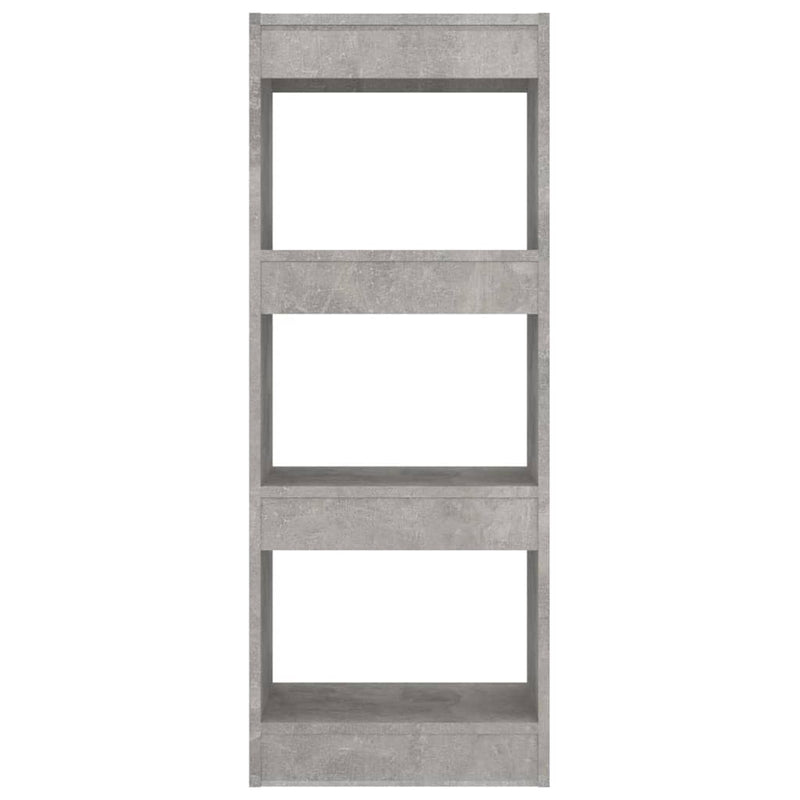 Bibliotecă/Separator cameră, gri beton, 40x30x103 cm, PAL