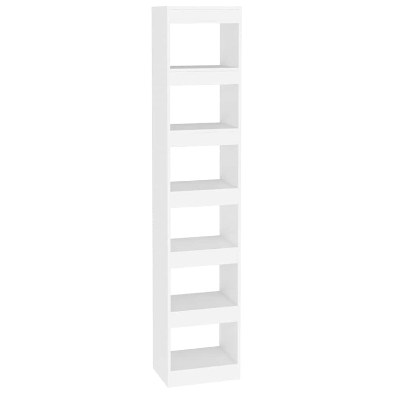Bibliotecă/Separator cameră, alb, 40x30x198 cm