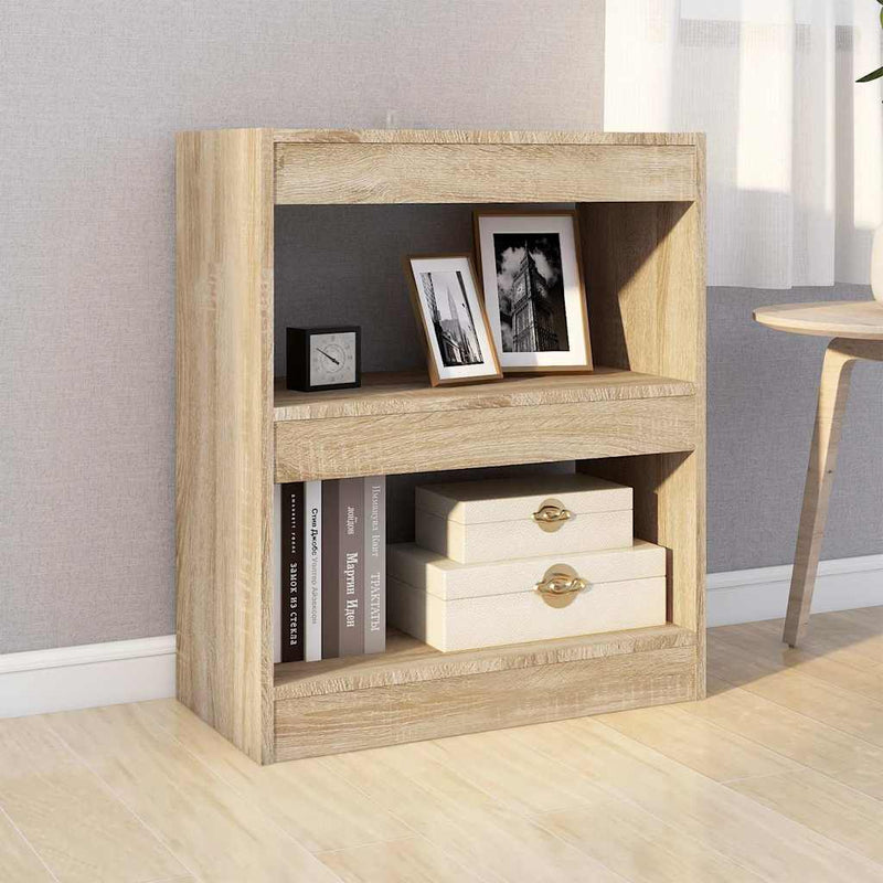 Bibliotecă/Separator cameră, stejar sonoma, 60x30x72 cm