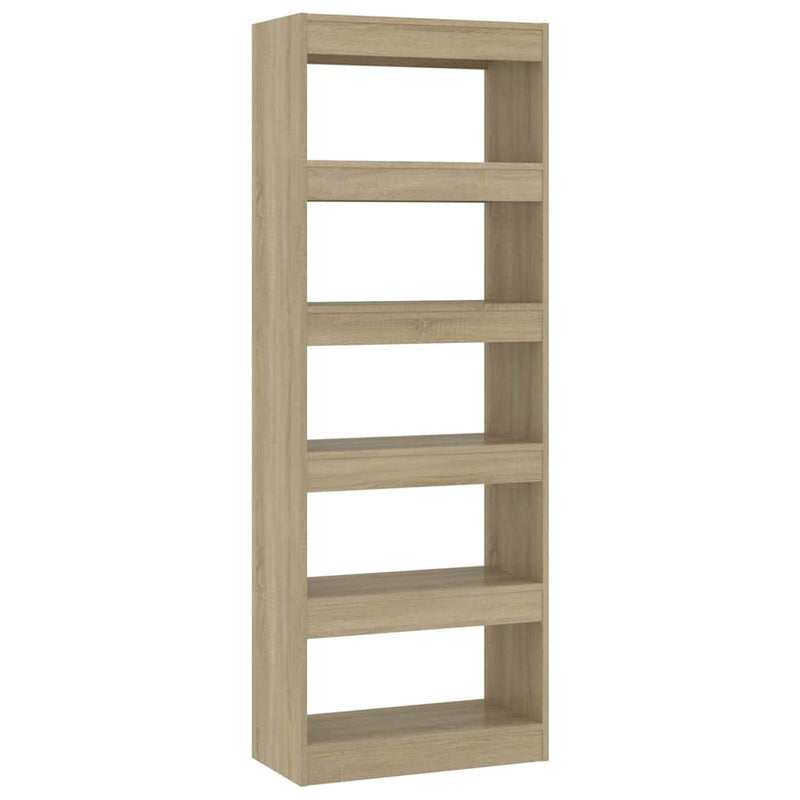 Bibliotecă/Separator cameră, stejar sonoma, 60x30x166 cm, PAL