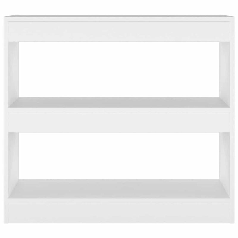 Bibliotecă/Separator cameră, alb, 80x30x72 cm