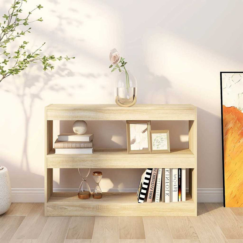 Bibliotecă/Separator cameră, stejar sonoma, 100x30x72 cm