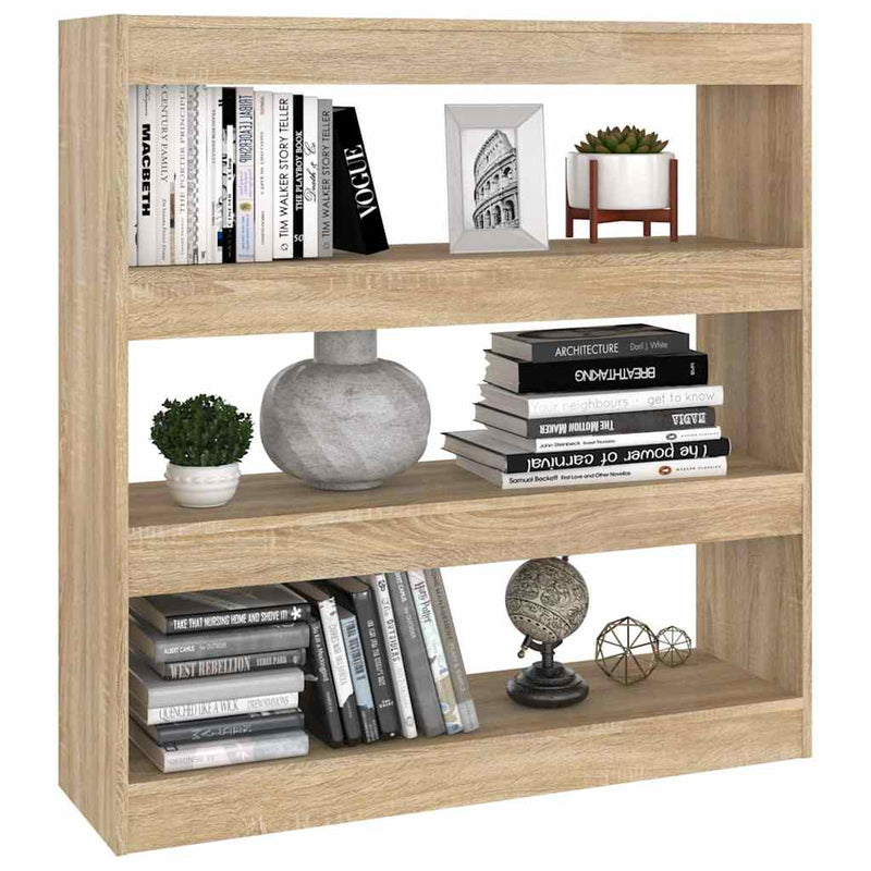 Bibliotecă/Separator cameră, stejar sonoma, 100x30x103 cm