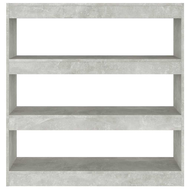 Bibliotecă/Separator cameră, gri beton, 100x30x103 cm