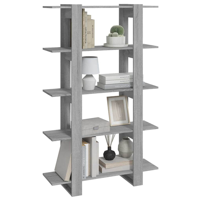 Bibliotecă/Separator cameră, gri sonoma, 100x30x160 cm
