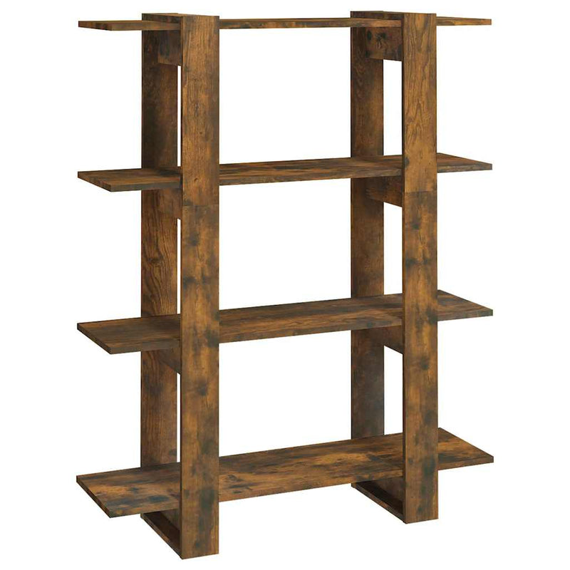 Bibliotecă/Separator cameră, stejar fumuriu, 100x30x123,5 cm