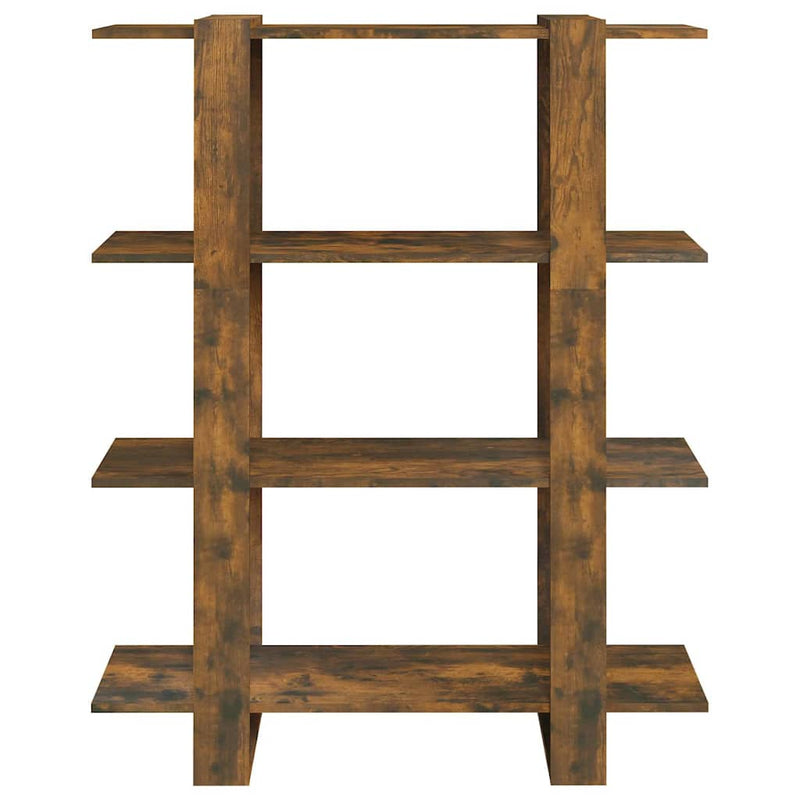 Bibliotecă/Separator cameră, stejar fumuriu, 100x30x123,5 cm
