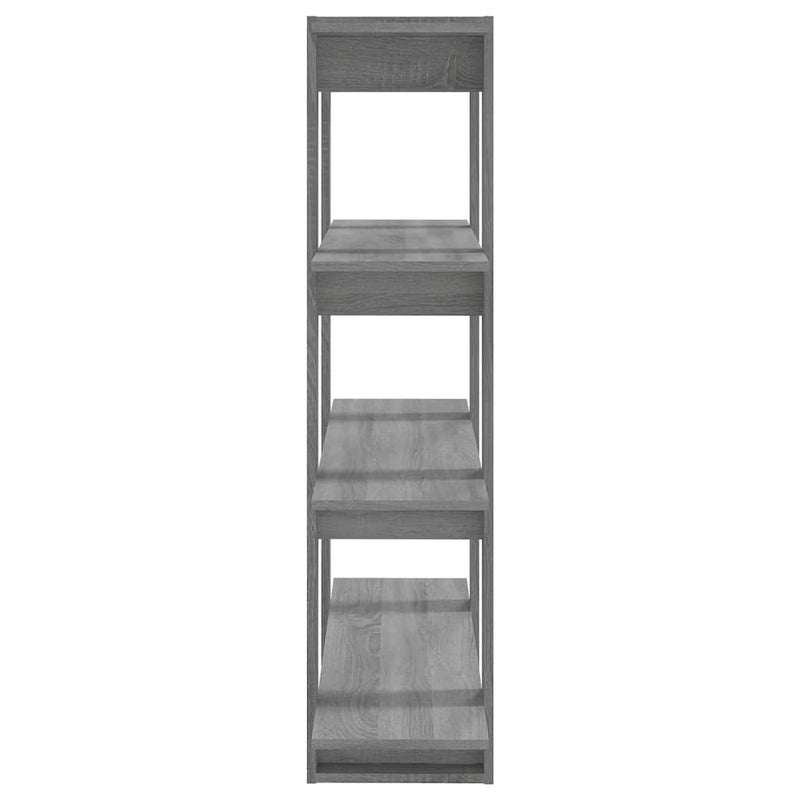 Bibliotecă/Separator cameră, gri sonoma, 100x30x123,5 cm