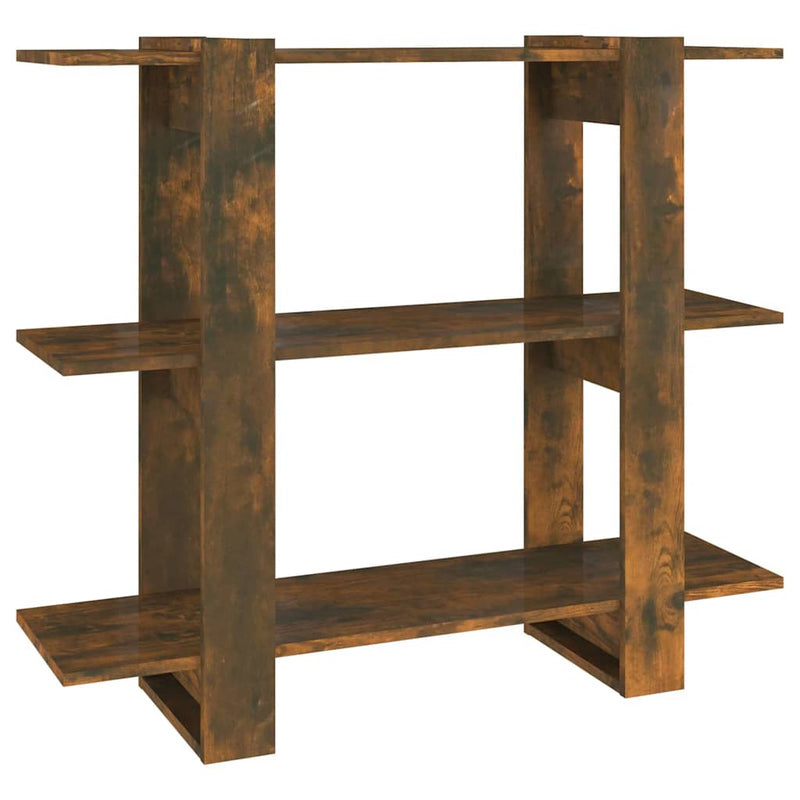 Bibliotecă/Separator cameră, stejar fumuriu, 100x30x87 cm