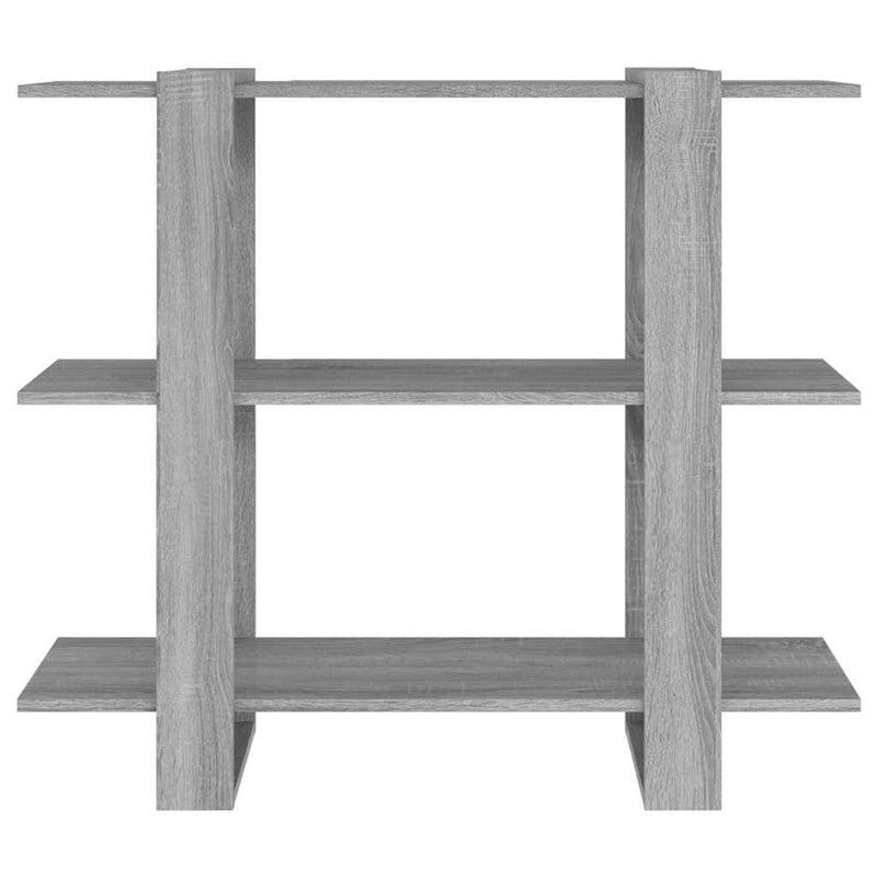 Bibliotecă/Separator cameră, gri sonoma, 100x30x87 cm