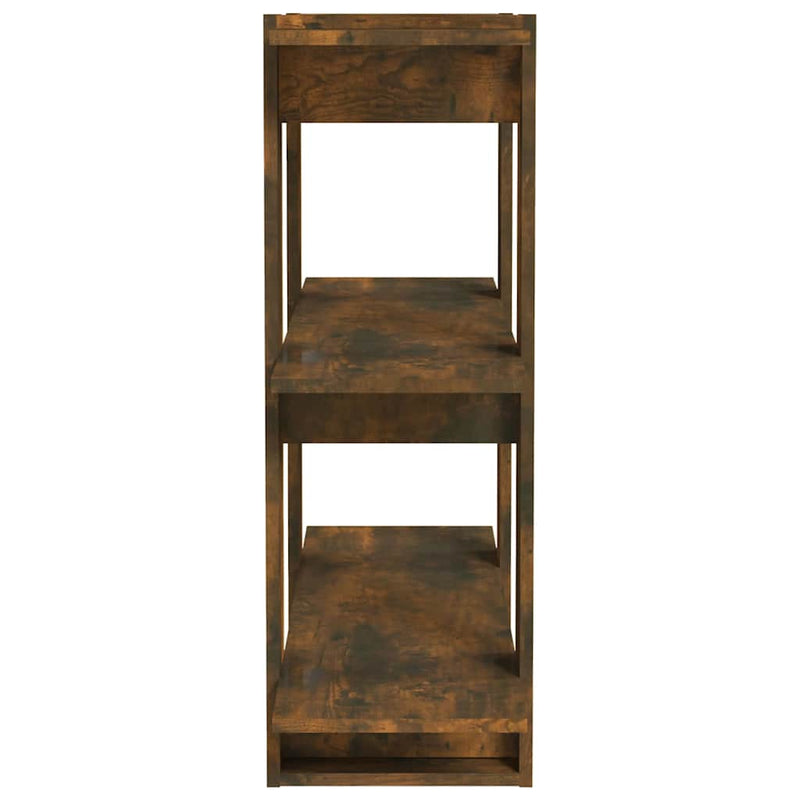 Bibliotecă/Separator de cameră, stejar fumuriu, 80x30x87cm