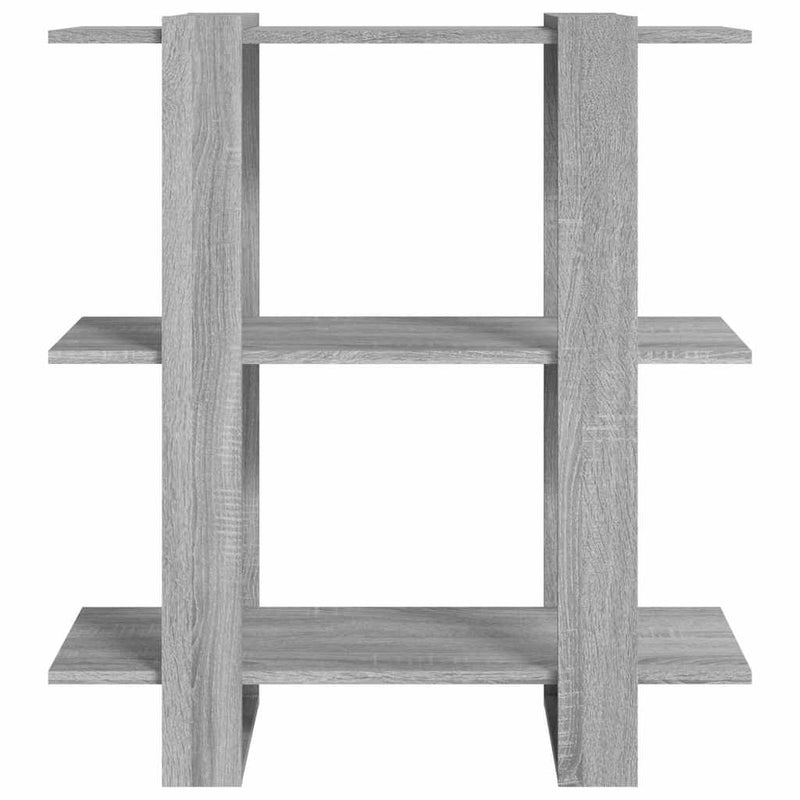 Bibliotecă/Separator cameră, gri sonoma, 80x30x87 cm