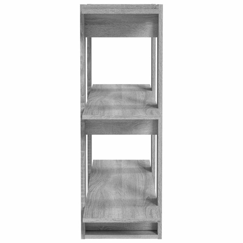 Bibliotecă/Separator cameră, gri sonoma, 80x30x87 cm