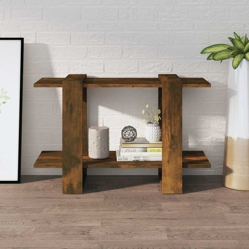 Bibliotecă/Separator cameră, stejar fumuriu, 80x30x51 cm