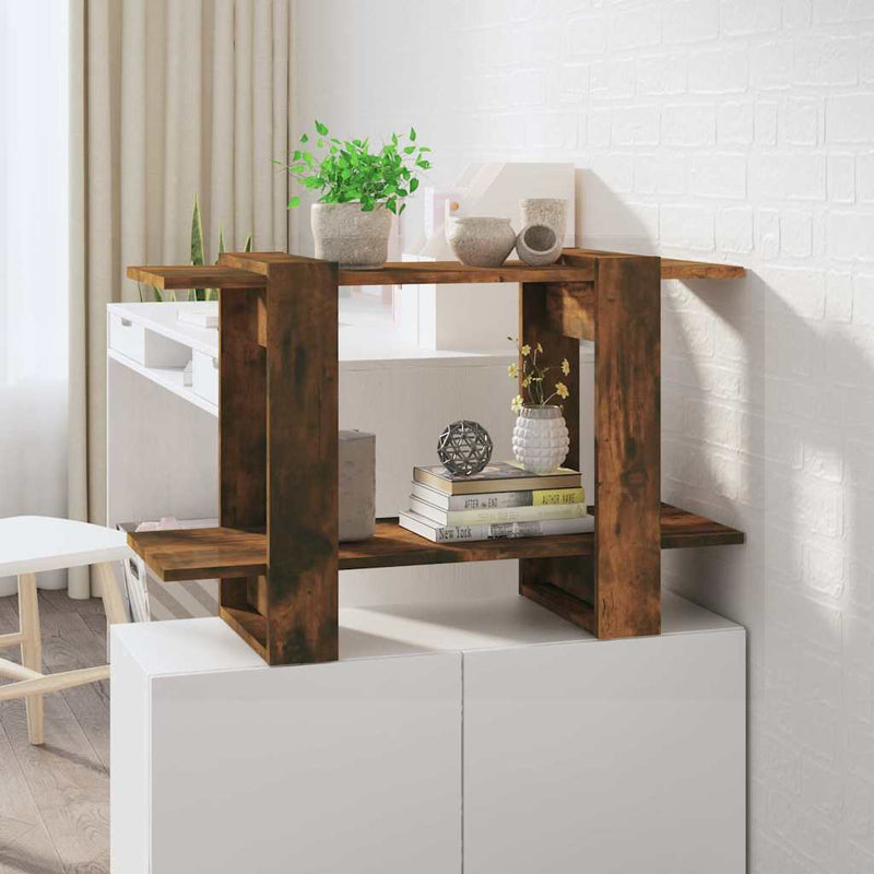 Bibliotecă/Separator cameră, stejar fumuriu, 80x30x51 cm