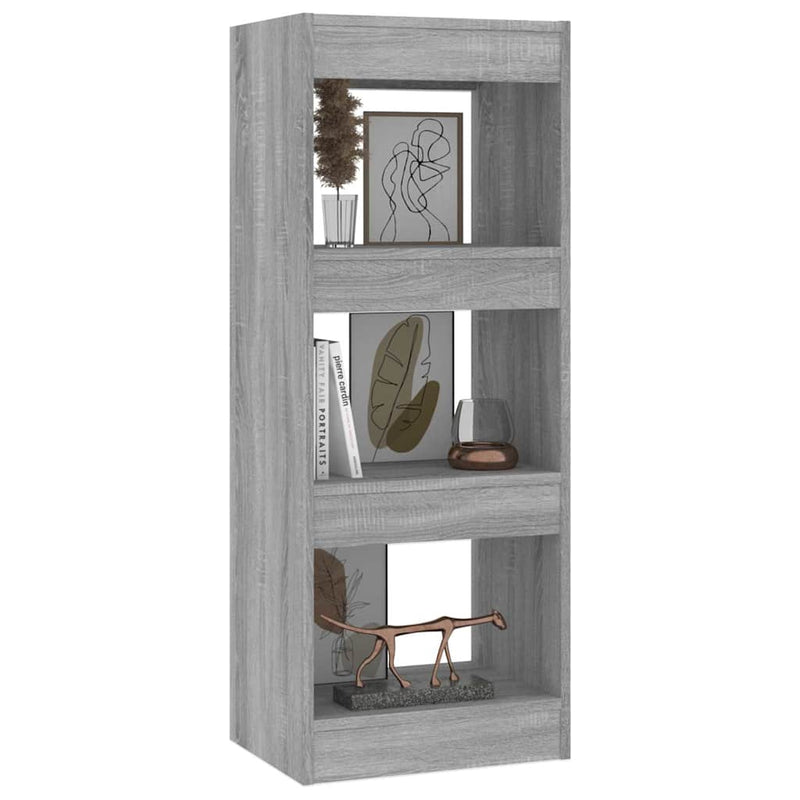 Bibliotecă/Separator cameră, gri sonoma, 40x30x103 cm, PAL