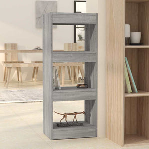 Bibliotecă/Separator cameră, gri sonoma, 40x30x103 cm, PAL