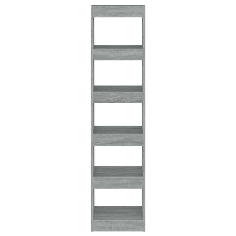 Bibliotecă/Separator cameră, gri sonoma, 40x30x166 cm