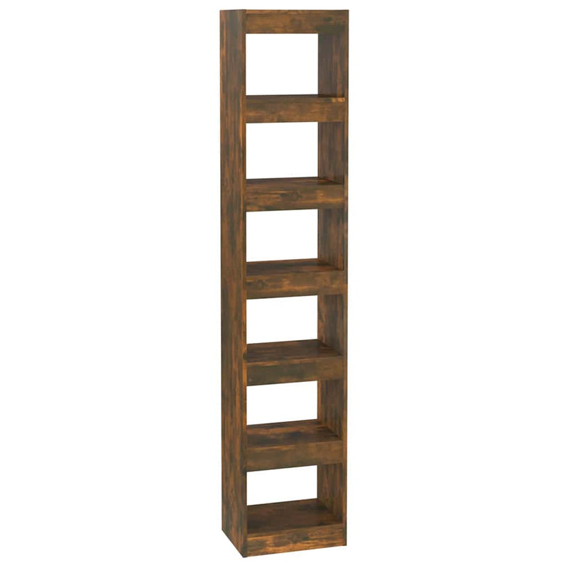 Bibliotecă/Separator cameră, stejar fumuriu, 40x30x198 cm