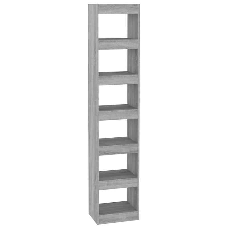 Bibliotecă/Separator cameră, sonoma gri, 40x30x198 cm