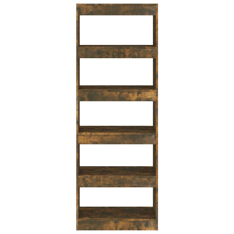 Bibliotecă/Separator stejar afumat 60x30x166 cm, lemn prelucrat
