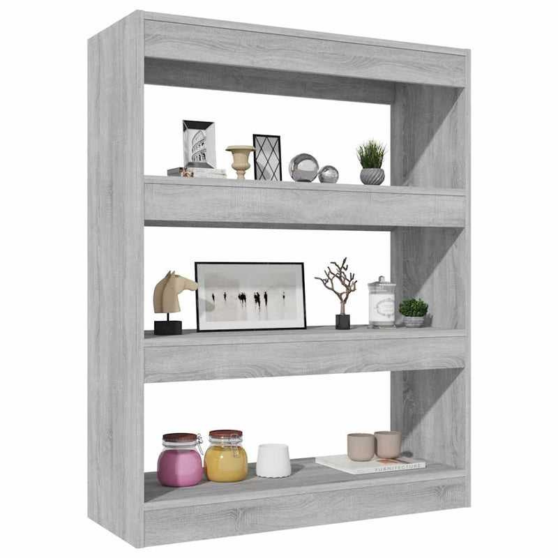Bibliotecă/Separator de cameră stejar 80x30x103cm lemn compozit