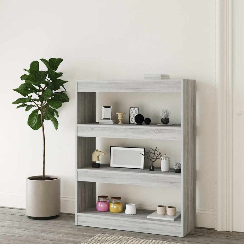 Bibliotecă/Separator de cameră stejar 80x30x103cm lemn compozit