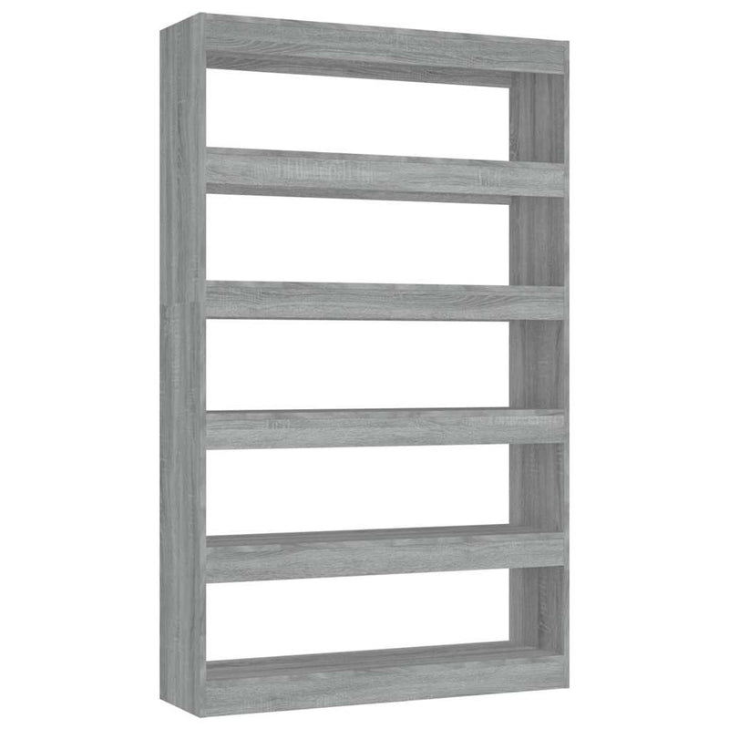 Bibliotecă/Separator cameră, gri sonoma, 100x30x166 cm
