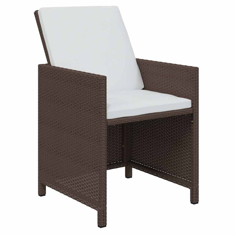 Set mobilier de grădină cu perne, 17 piese, negru, poliratan