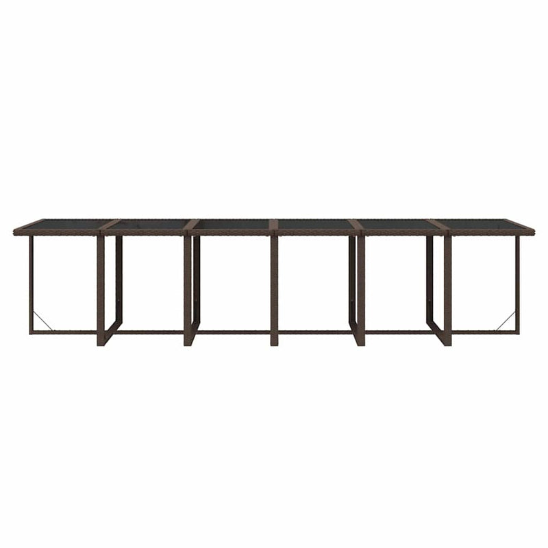 Set mobilier de grădină cu perne, 17 piese, negru, poliratan