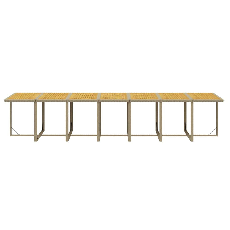 Set mobilier de grădină cu perne, 15 piese, bej, poliratan