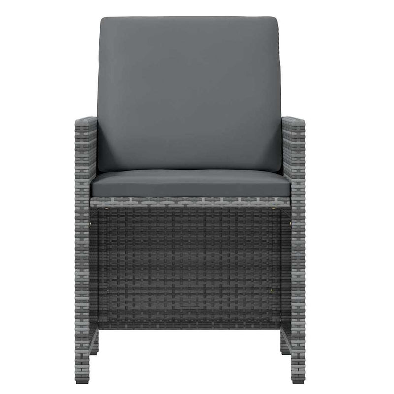 Set mobilier de grădină cu perne, 21 piese, gri, poliratan