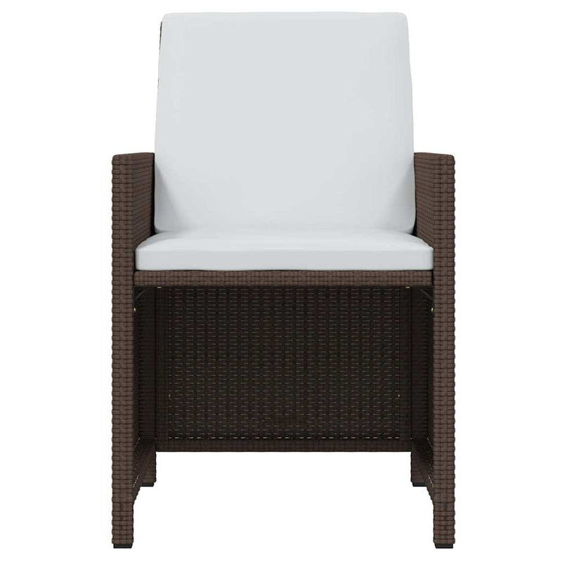 Set mobilier de grădină cu perne, 21 piese, maro, poliratan