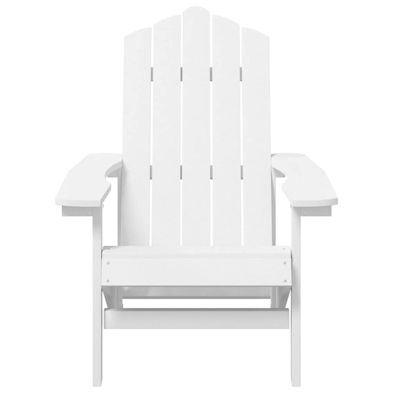 Scaune de grădină Adirondack, 2 buc., alb, HDPE