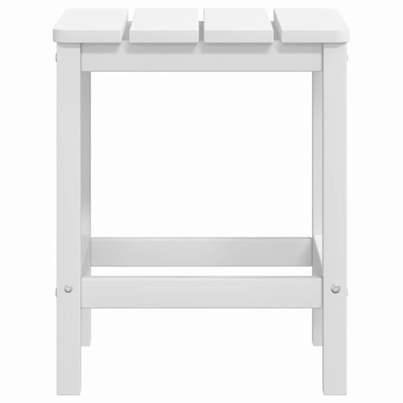 Scaun de grădină Adirondack cu masă, alb, HDPE